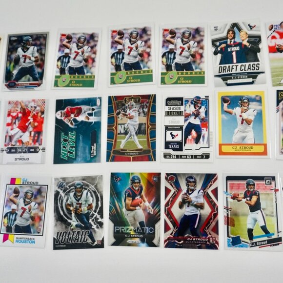 33x CJ Stroud Football RC Card Lot TEXANS OHIO STATE w/ Prizm Select Optic+ $$$ - Picture 2 of 3